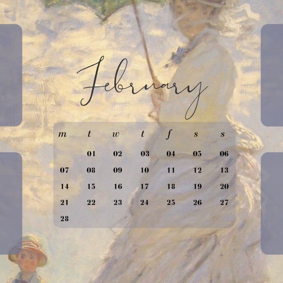 Claude Monet Art Calendars 2022 | Desktop Organizers 2022 | 12 Months Wallpaper - Picture 3 of 3